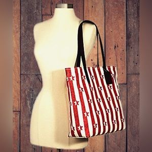 Coach Women's Stripe Star Print Tote